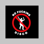 NO FUCKING DISCO čierne teplákové kraťasy s tlačeným logom